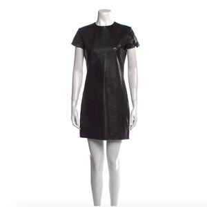 Ralph Lauren Purple Label Black Genuine Leather Mini Dress 4